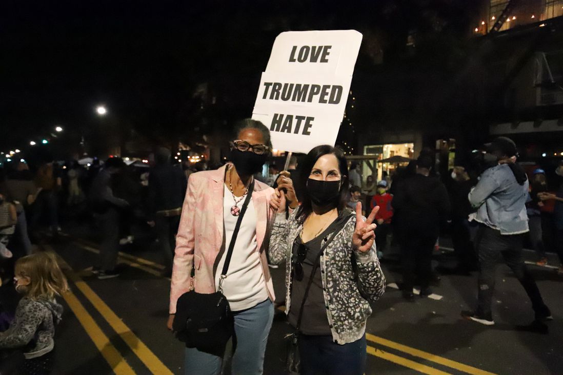 "love trumped hate" sign